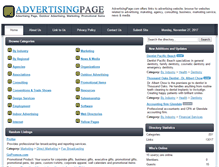 Tablet Screenshot of advertisingpage.com